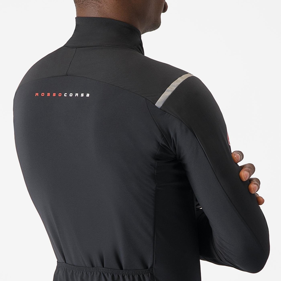 Castelli ALPHA FLIGHT ROS Jacken Herren Schwarz Silber Dunkel | 68501-ZKBT