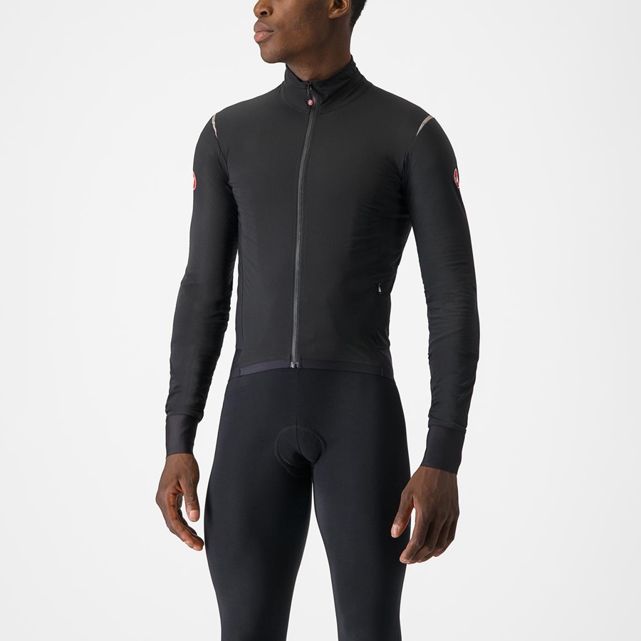 Castelli ALPHA FLIGHT ROS Jacken Herren Schwarz Silber Dunkel | 68501-ZKBT