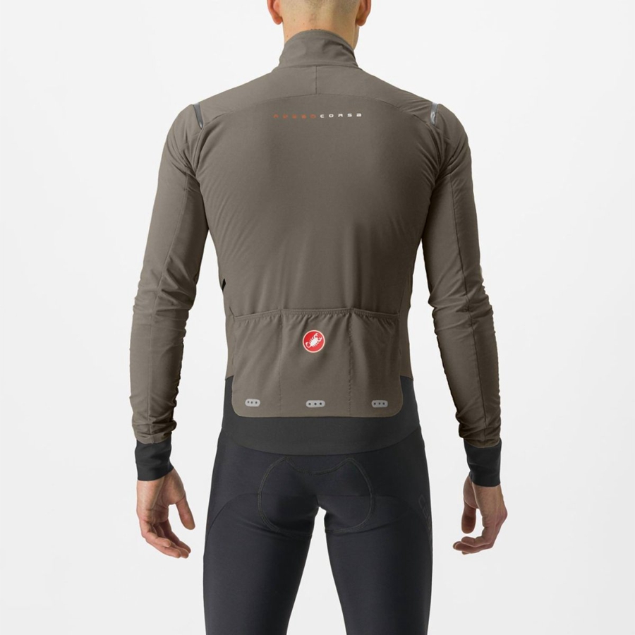 Castelli ALPHA FLIGHT ROS Jacken Herren Silber Grau | 86210-DXAF