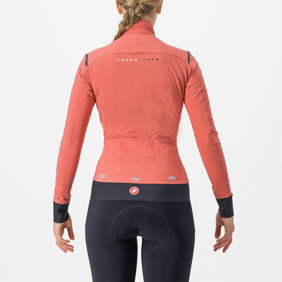 Castelli ALPHA FLIGHT ROS W Jacken Damen Rot Schwarz Schwarz | 28069-JKPW