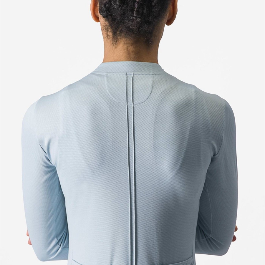 Castelli ANIMA 4 LONG SLEEVE Trikot Damen Blau | 78049-LDNP