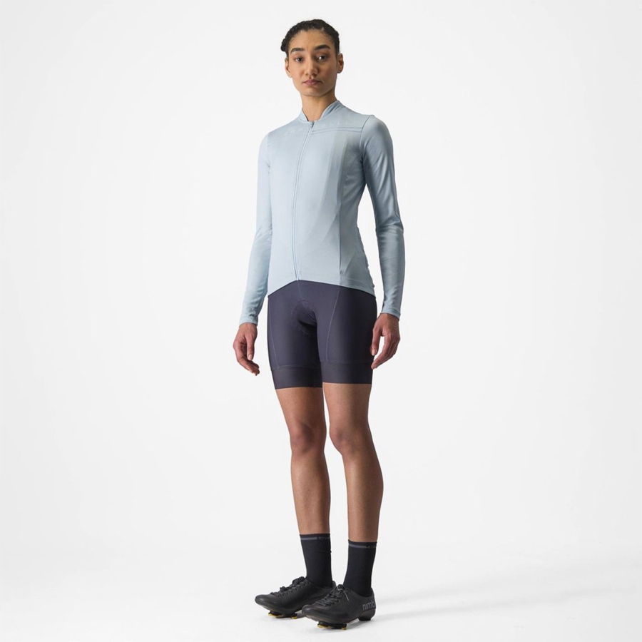 Castelli ANIMA 4 LONG SLEEVE Trikot Damen Blau | 78049-LDNP