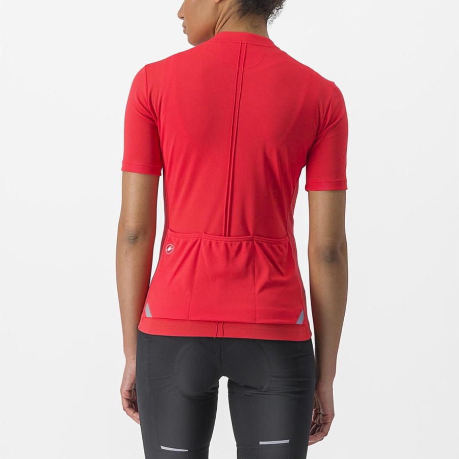 Castelli ANIMA 4 Trikot Damen Rot | 20176-STED