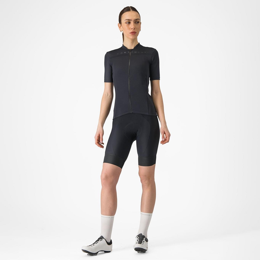 Castelli ANIMA 4 Trikot Damen Schwarz | 78210-UBKF