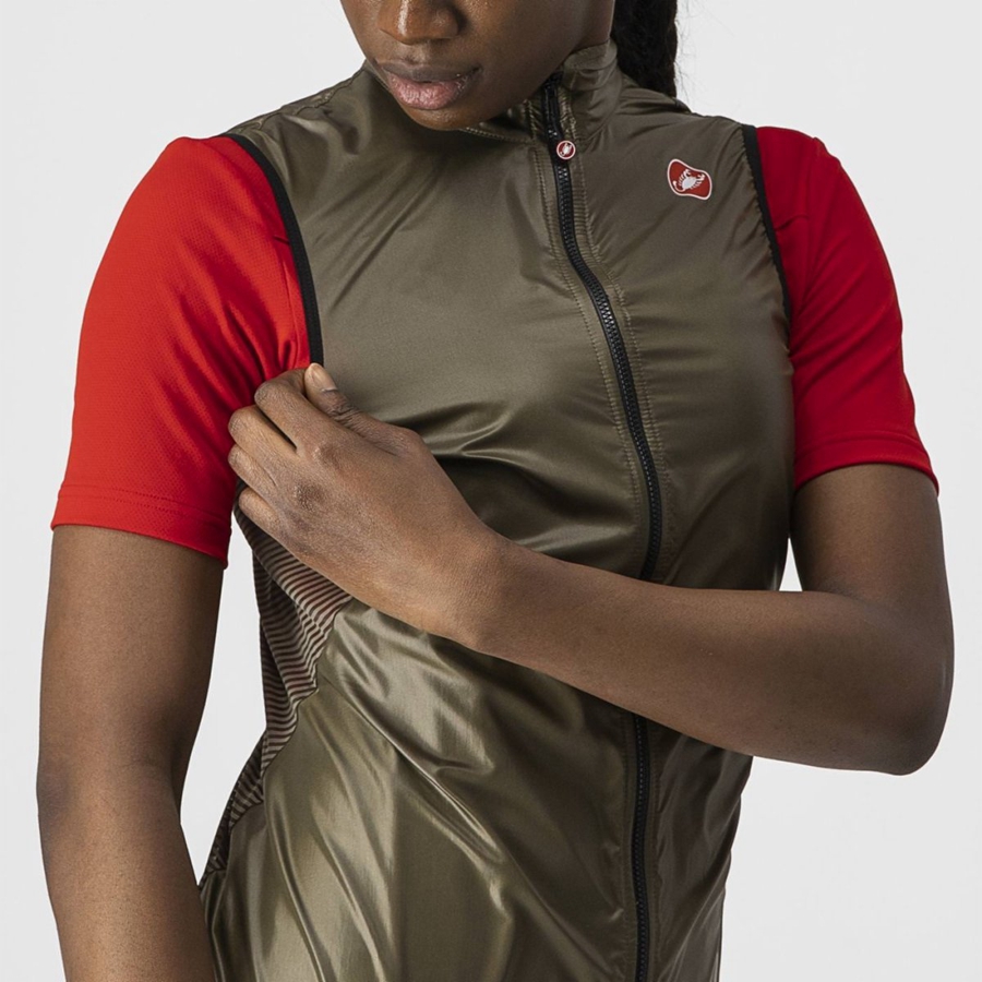 Castelli ARIA W Weste Damen Braun | 65789-TNMK