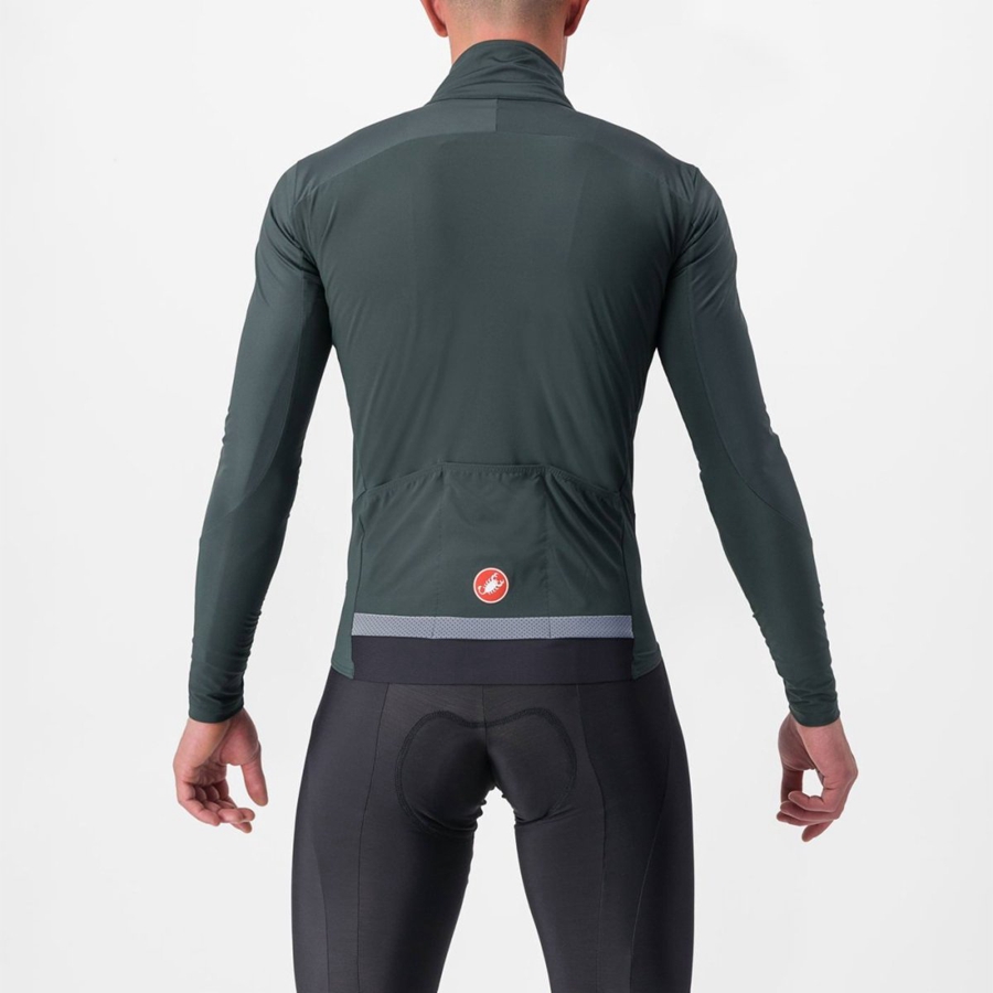 Castelli BETA RoS Jacken Herren Grün Rot Orange | 96483-WHPB