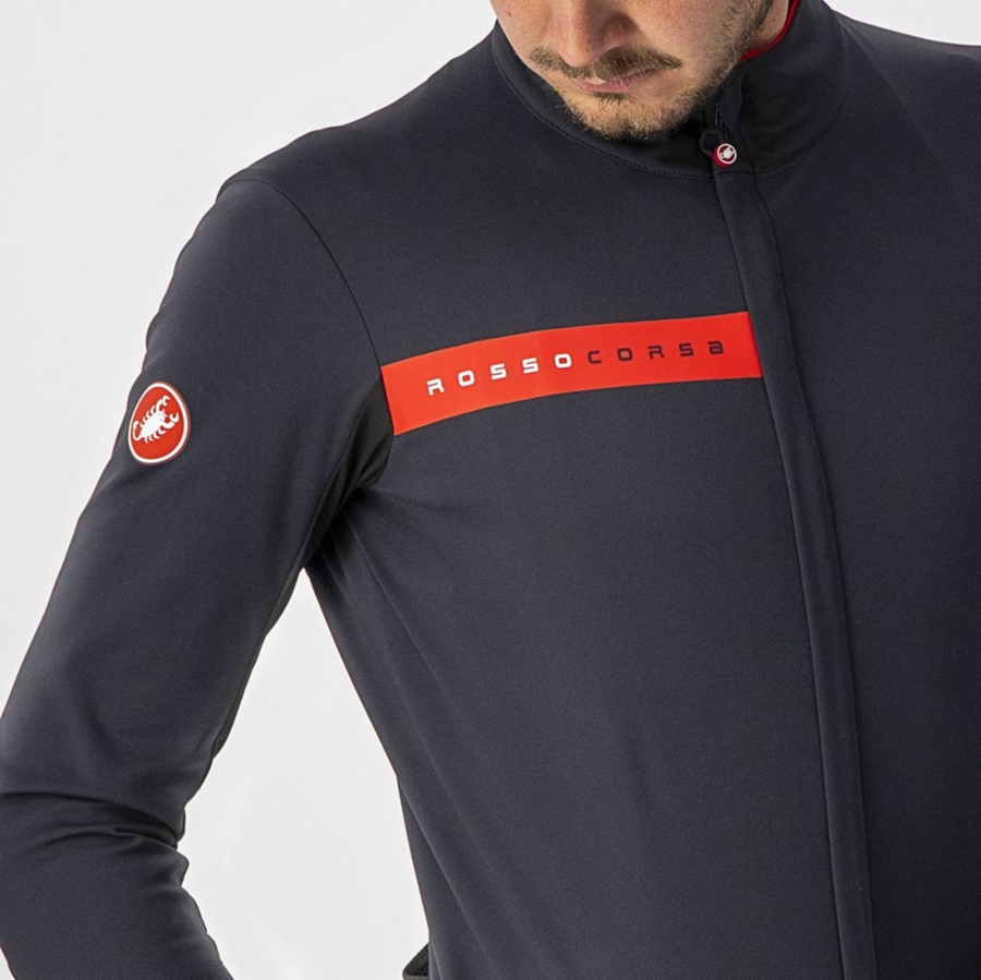 Castelli BETA RoS Jacken Herren Schwarz Rot | 53627-LTRD