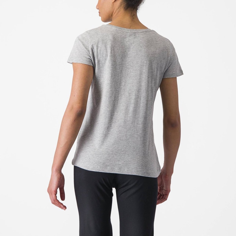 Castelli CASTELLI CLASSICO W TEE Casual Damen Hellgrau | 97145-WKLB