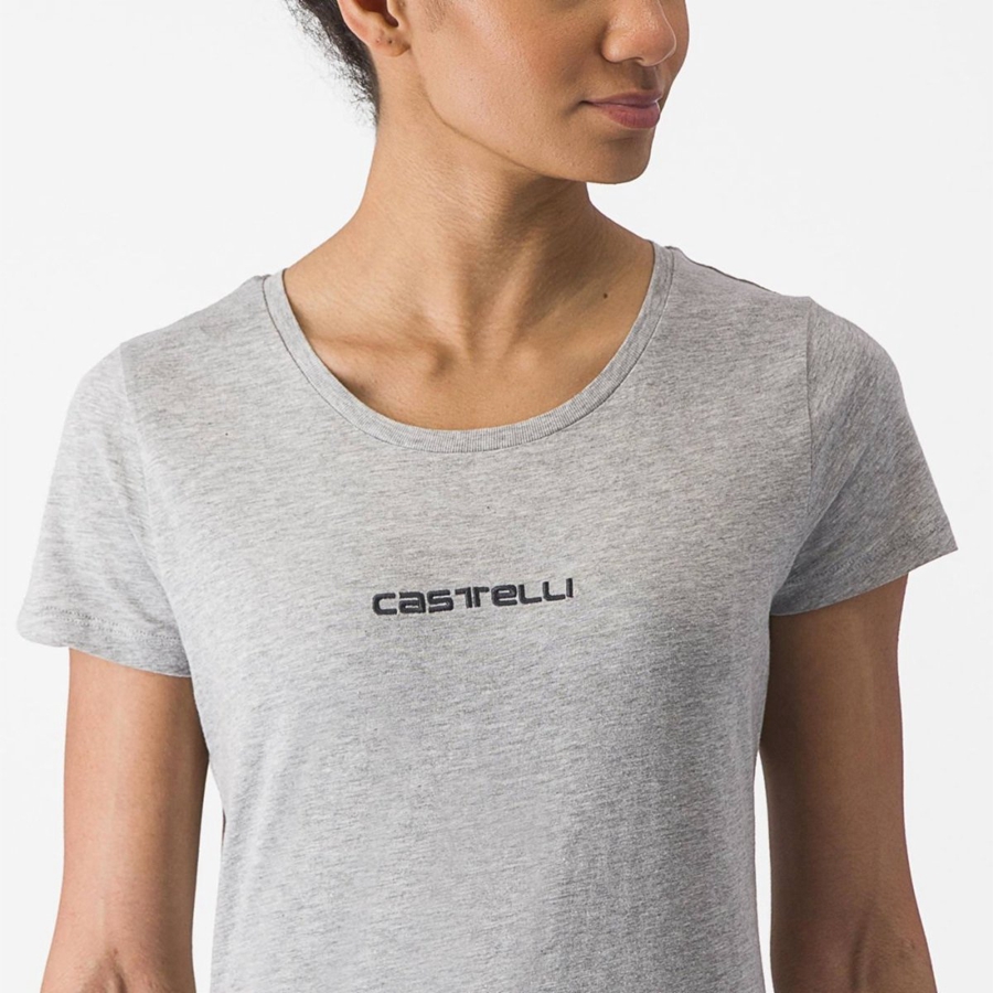 Castelli CASTELLI CLASSICO W TEE Casual Damen Hellgrau | 97145-WKLB