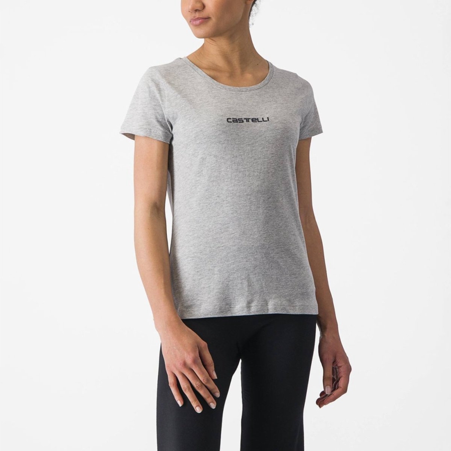 Castelli CASTELLI CLASSICO W TEE Casual Damen Hellgrau | 97145-WKLB