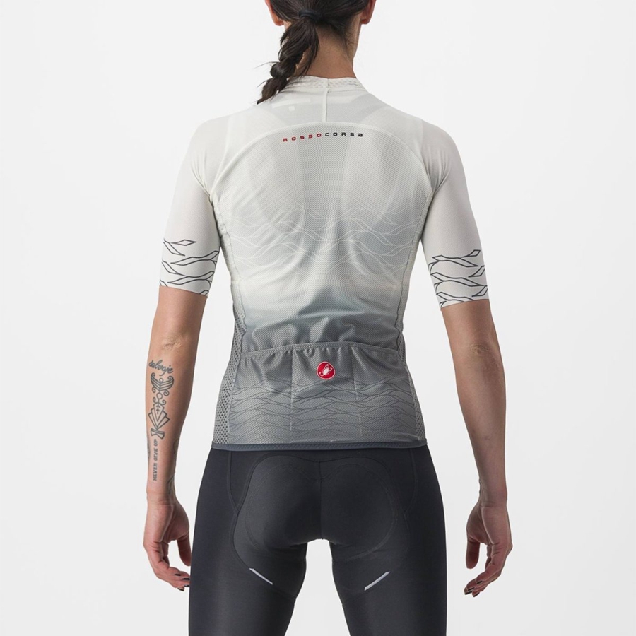 Castelli CLIMBER'S 2.0 W Trikot Damen Weiß Olivgrün | 41865-BXND