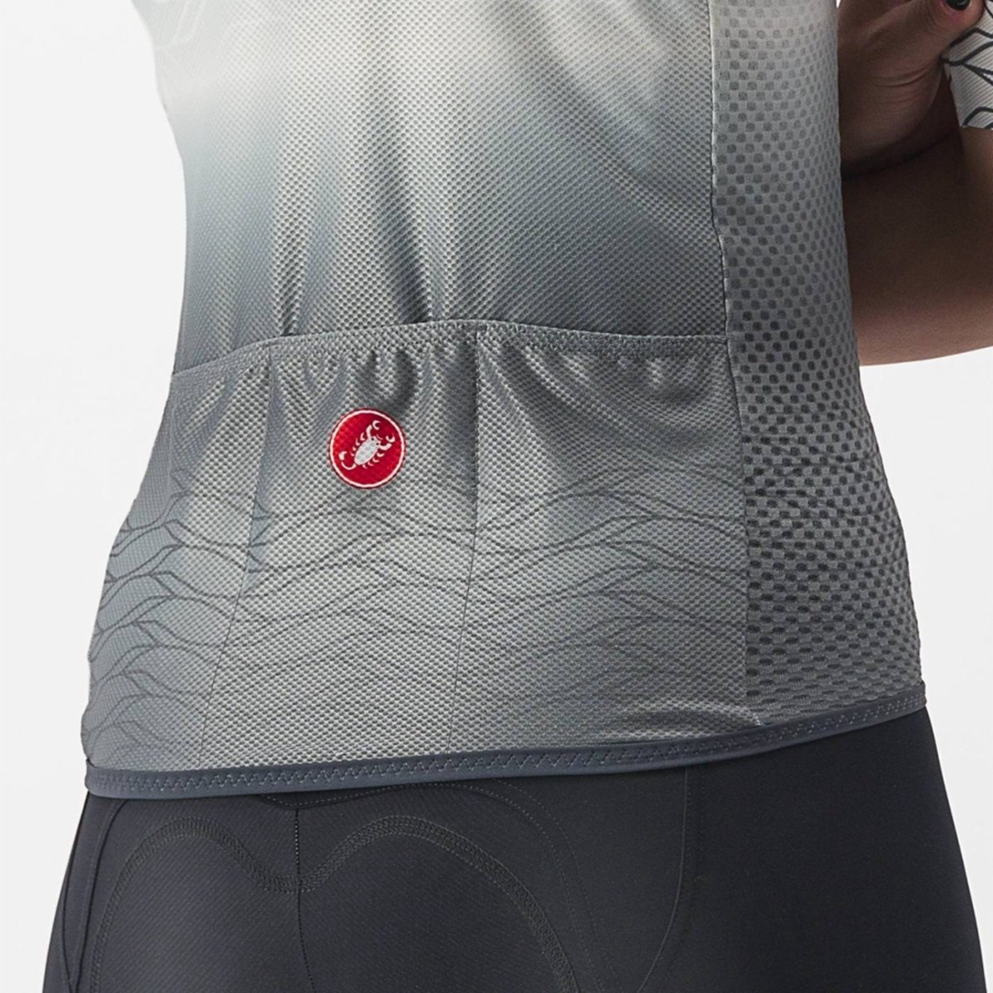 Castelli CLIMBER'S 2.0 W Trikot Damen Weiß Olivgrün | 41865-BXND