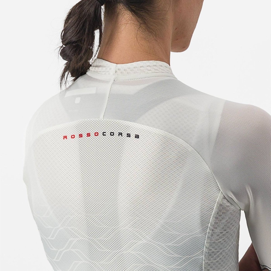 Castelli CLIMBER'S 2.0 W Trikot Damen Weiß Olivgrün | 41865-BXND