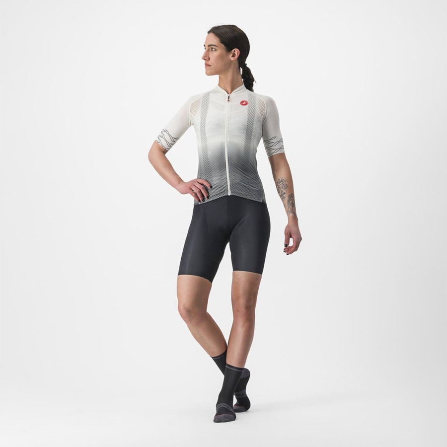 Castelli CLIMBER'S 2.0 W Trikot Damen Weiß Olivgrün | 41865-BXND