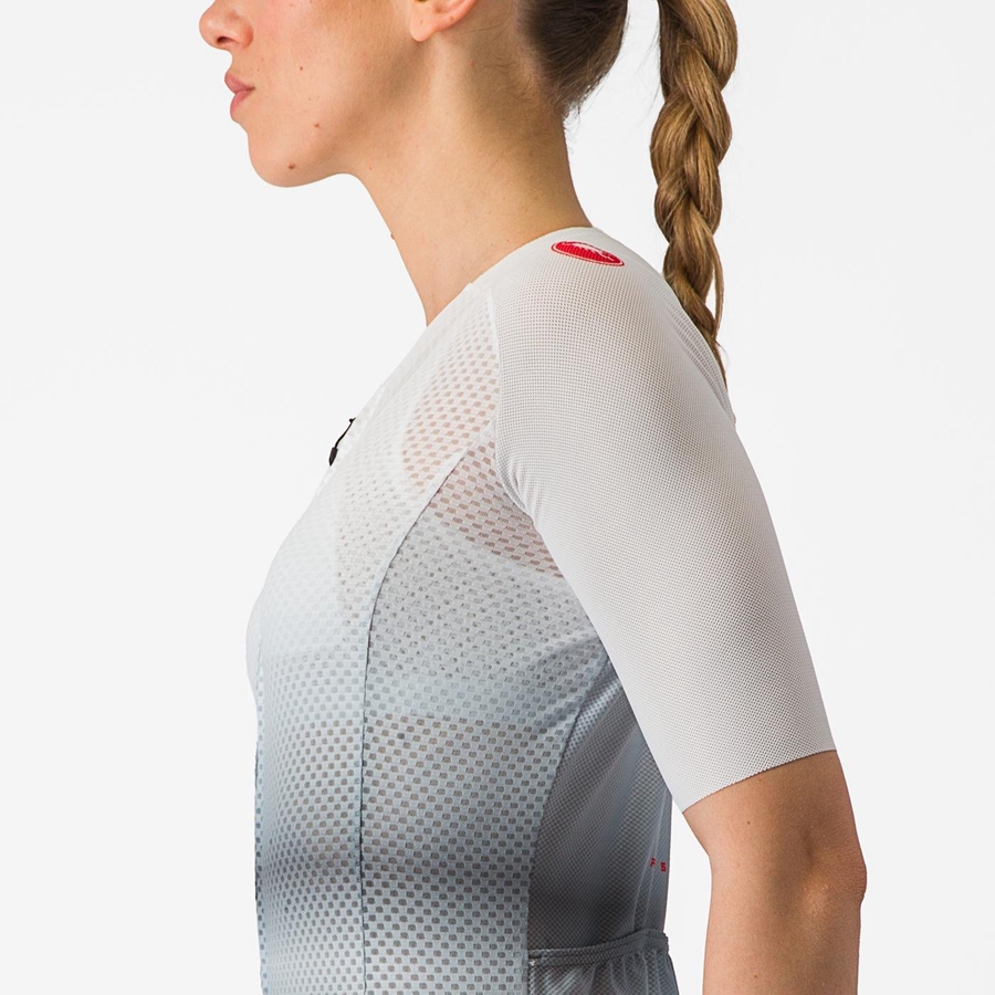 Castelli CLIMBER'S 4.0 W Trikot Damen Weiß Dunkelgrau | 51304-HXGO