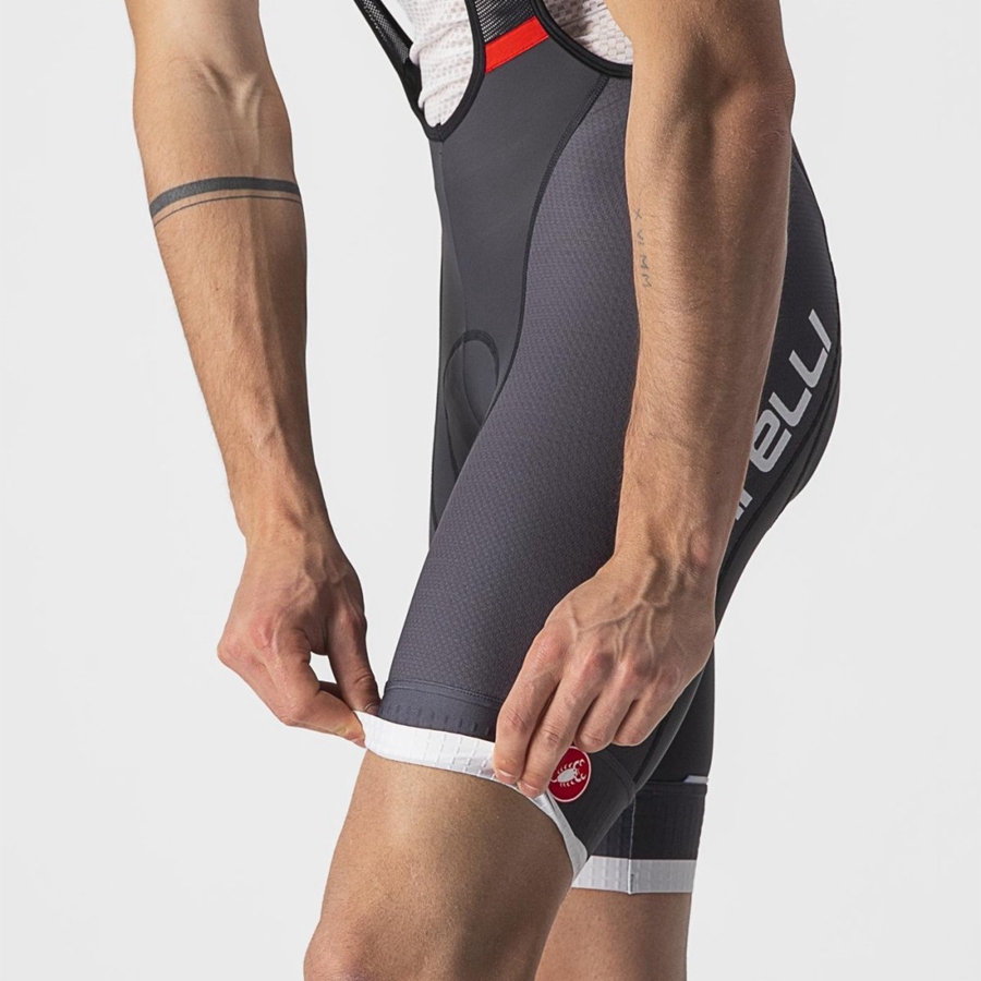 Castelli COMPETIZIONE KIT Shorts Mit Latz Herren Dunkelgrau Silber Grau | 97432-OKSM