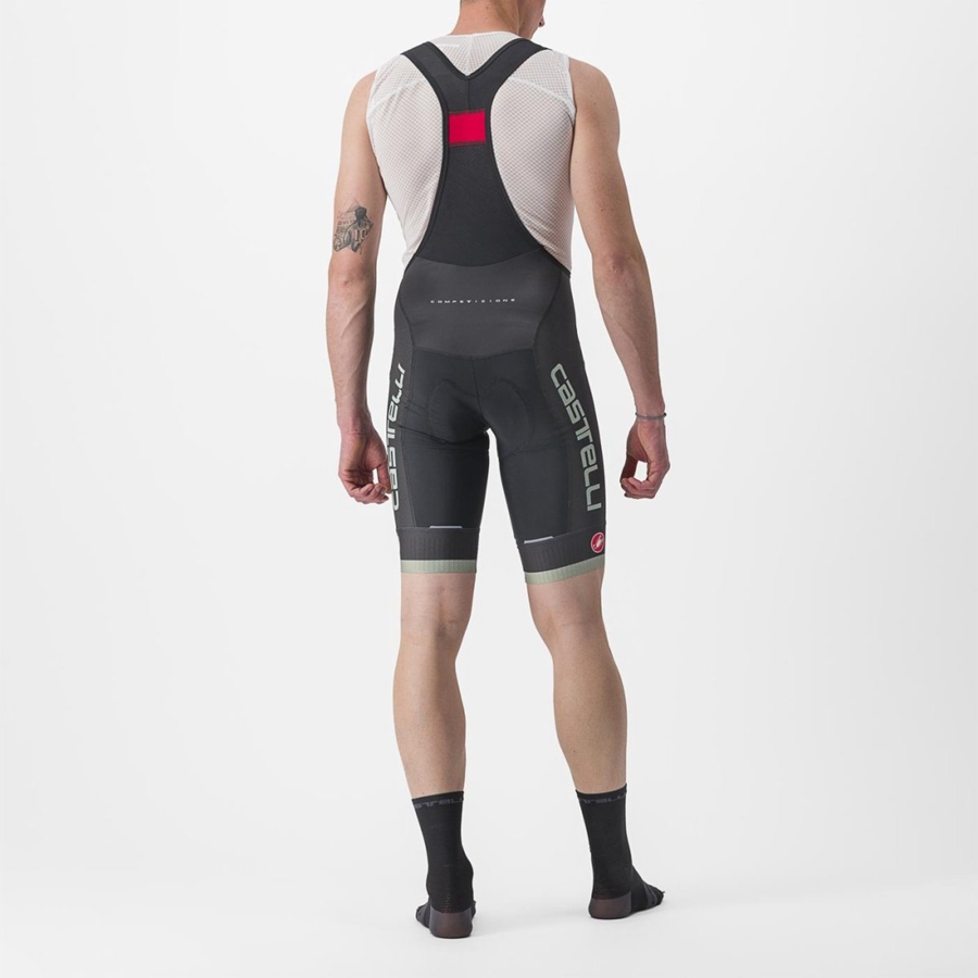 Castelli COMPETIZIONE KIT Shorts Mit Latz Herren Schwarz Grün | 90845-IJAO