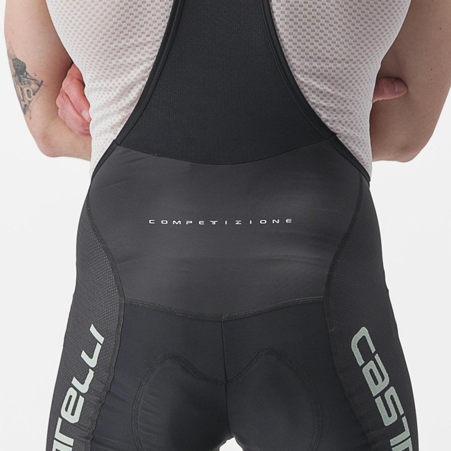 Castelli COMPETIZIONE KIT Shorts Mit Latz Herren Schwarz Grün | 90845-IJAO