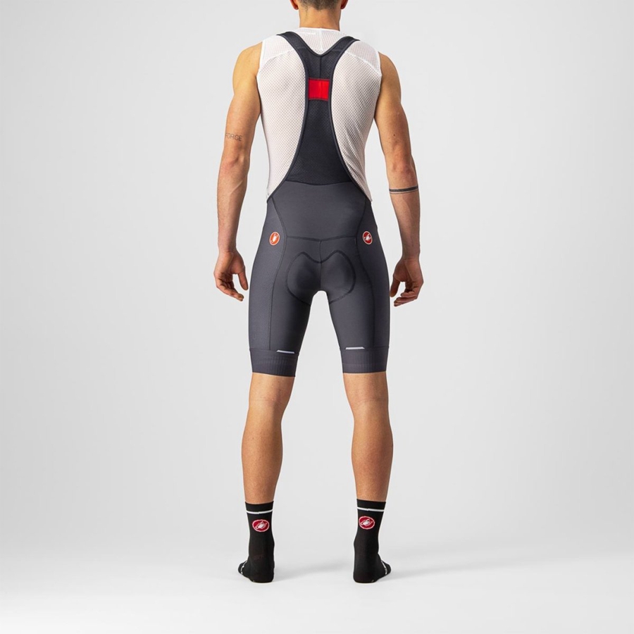 Castelli COMPETIZIONE Shorts Mit Latz Herren Dunkelgrau | 59847-SWJZ