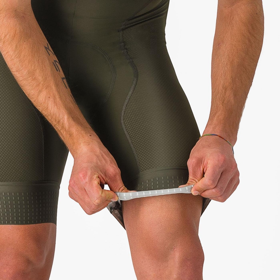 Castelli COMPETIZIONE Shorts Mit Latz Herren Tiefesgrün | 91760-ZJQG