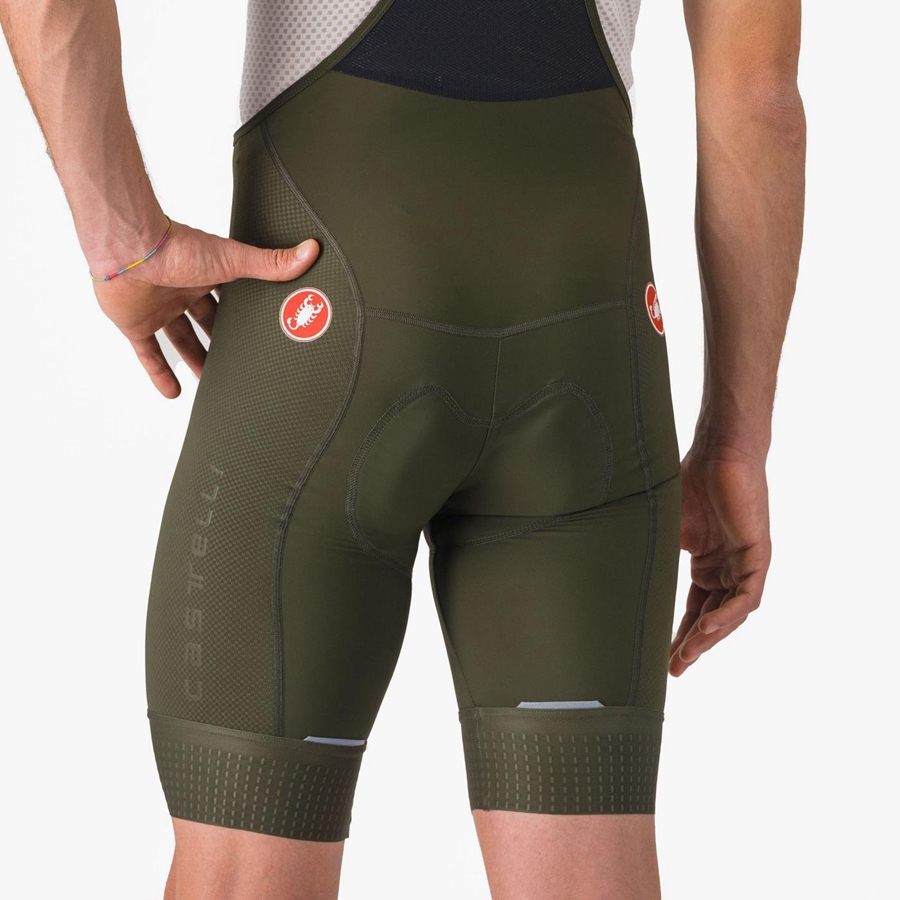 Castelli COMPETIZIONE Shorts Mit Latz Herren Tiefesgrün | 91760-ZJQG