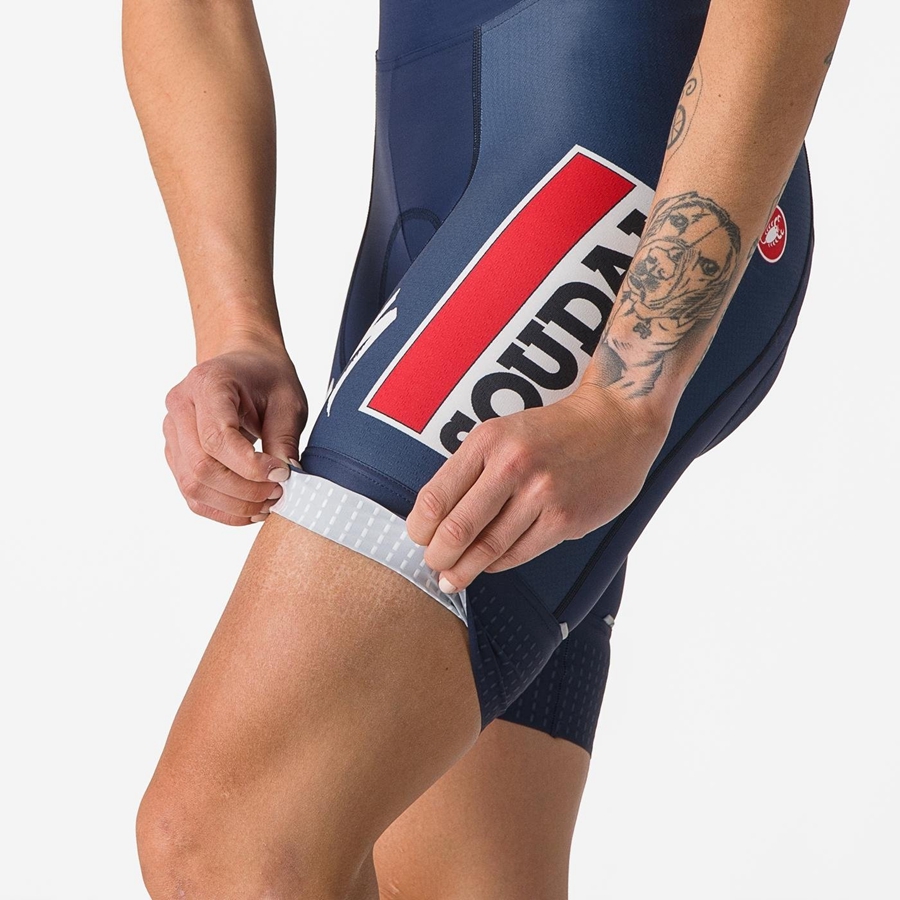 Castelli COMPETIZIONE W Kurze Hose Damen Blau Weiß | 24698-VPYX