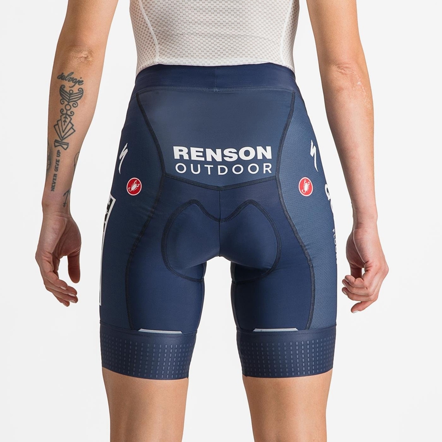 Castelli COMPETIZIONE W Kurze Hose Damen Blau Weiß | 24698-VPYX