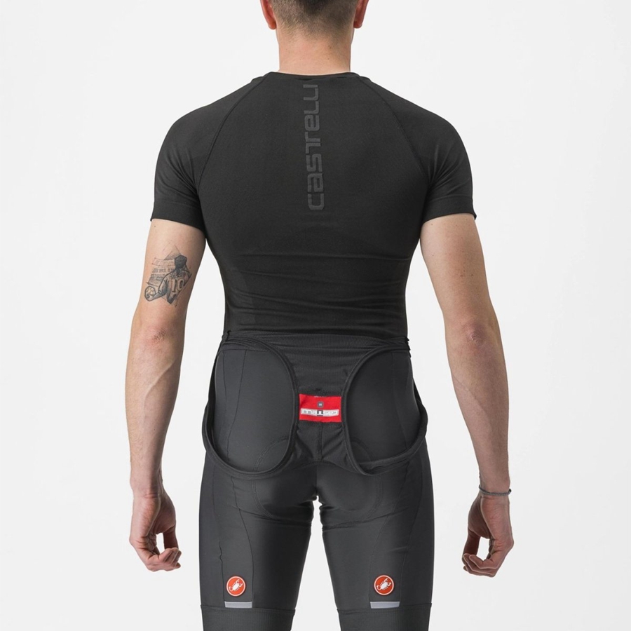 Castelli CORE SEAMLESS SS Grundschicht Herren Schwarz | 16098-DMRL