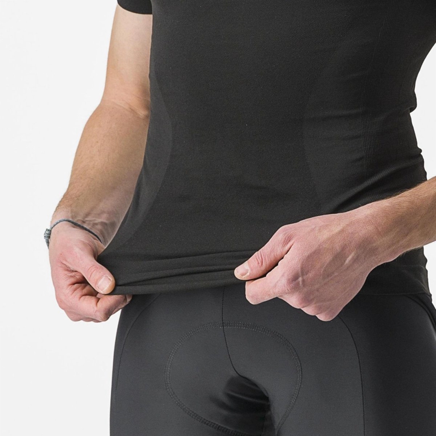 Castelli CORE SEAMLESS SS Grundschicht Herren Schwarz | 16098-DMRL