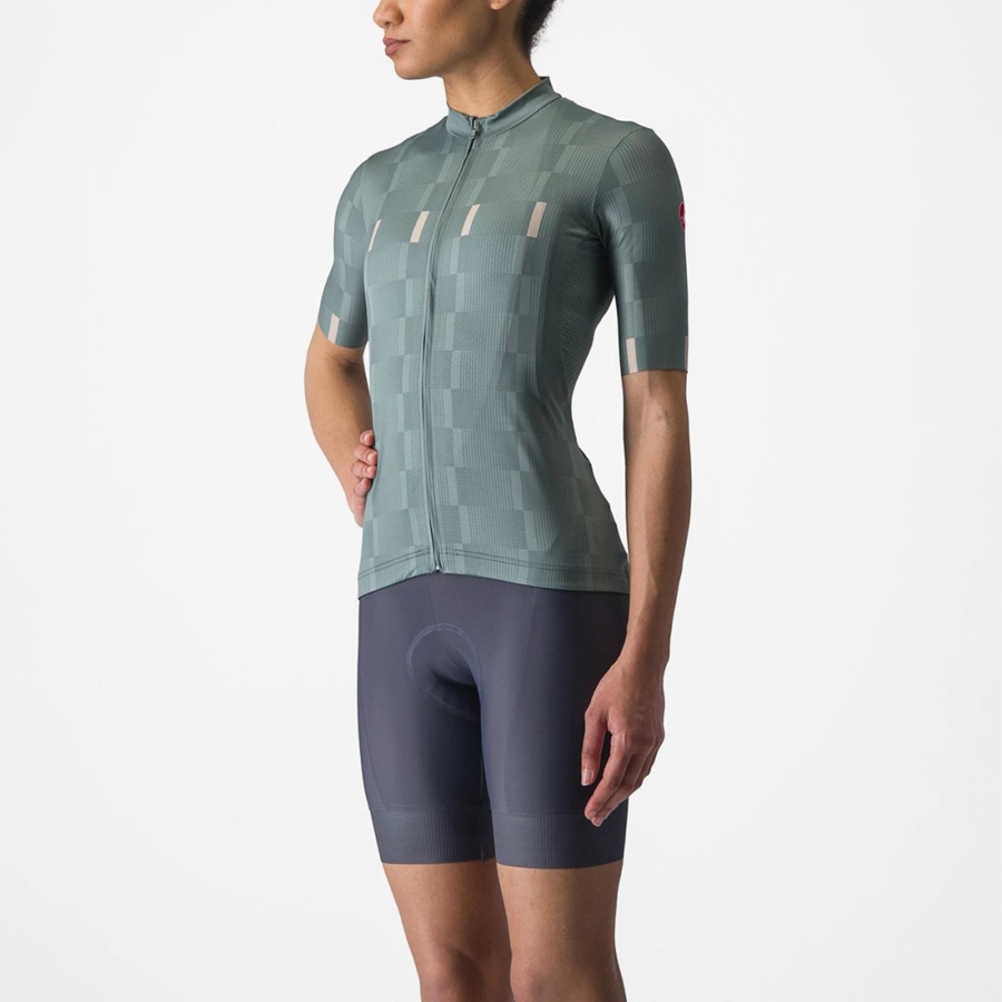 Castelli DIMENSIONE Trikot Damen Türkis | 76025-AJYB