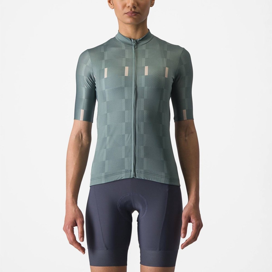 Castelli DIMENSIONE Trikot Damen Türkis | 76025-AJYB