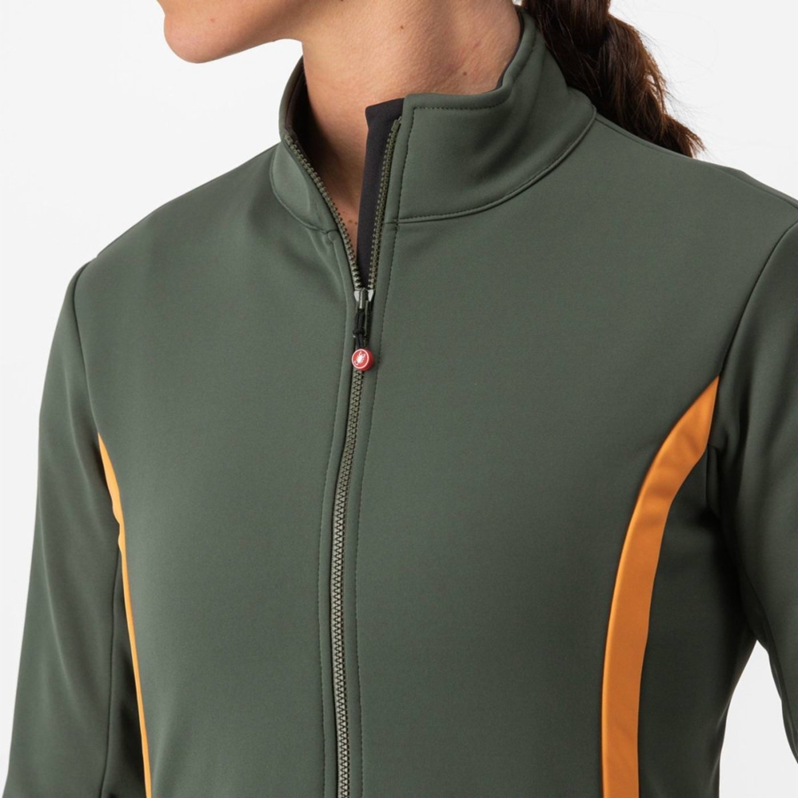 Castelli DINAMICA 2 Jacken Damen Grün | 67102-KPWO