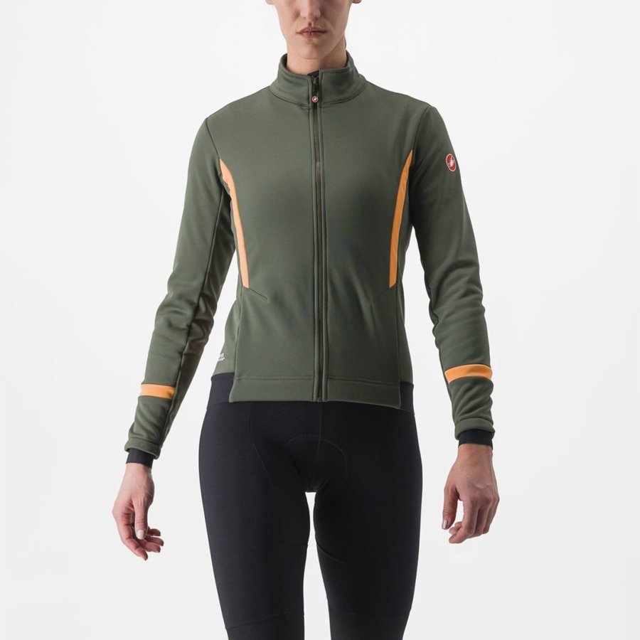 Castelli DINAMICA 2 Jacken Damen Grün | 67102-KPWO