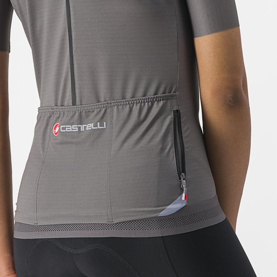 Castelli ENDURANCE W Trikot Damen Grau | 54369-OZSF