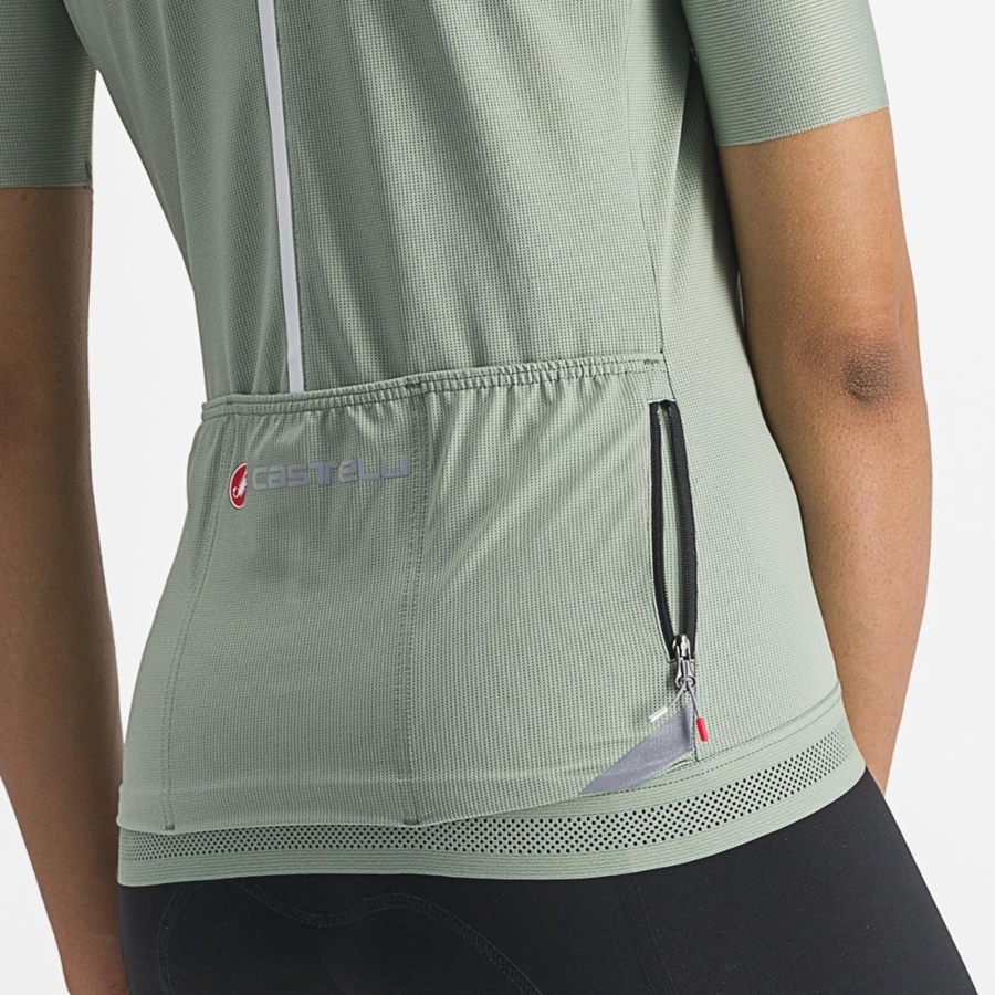 Castelli ENDURANCE W Trikot Damen Grün | 86132-EHJC