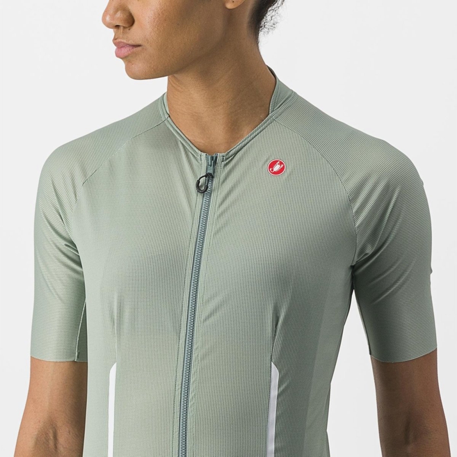 Castelli ENDURANCE W Trikot Damen Grün | 86132-EHJC