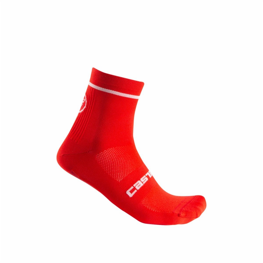 Castelli ENTRATA 9 Socken Herren Rot | 70619-YLVI