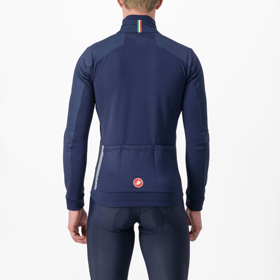 Castelli ENTRATA Jacken Herren Blau Silber | 91074-IPBA