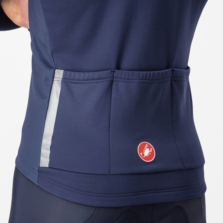 Castelli ENTRATA Jacken Herren Blau Silber | 91074-IPBA