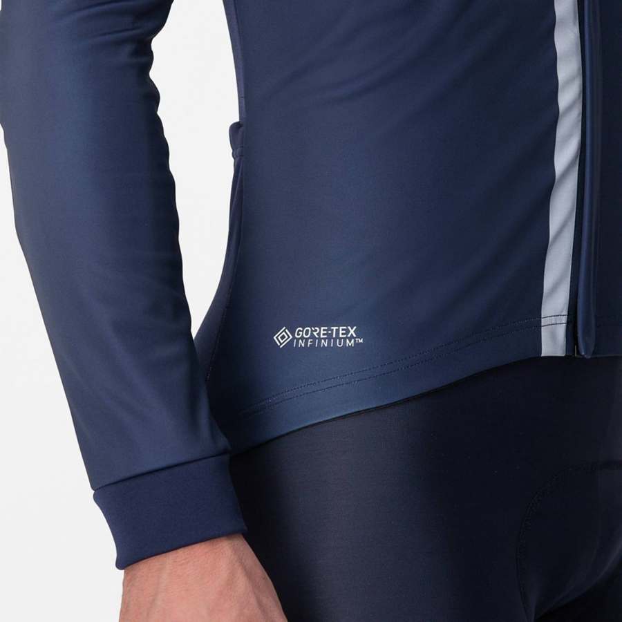 Castelli ENTRATA Jacken Herren Blau Silber | 91074-IPBA