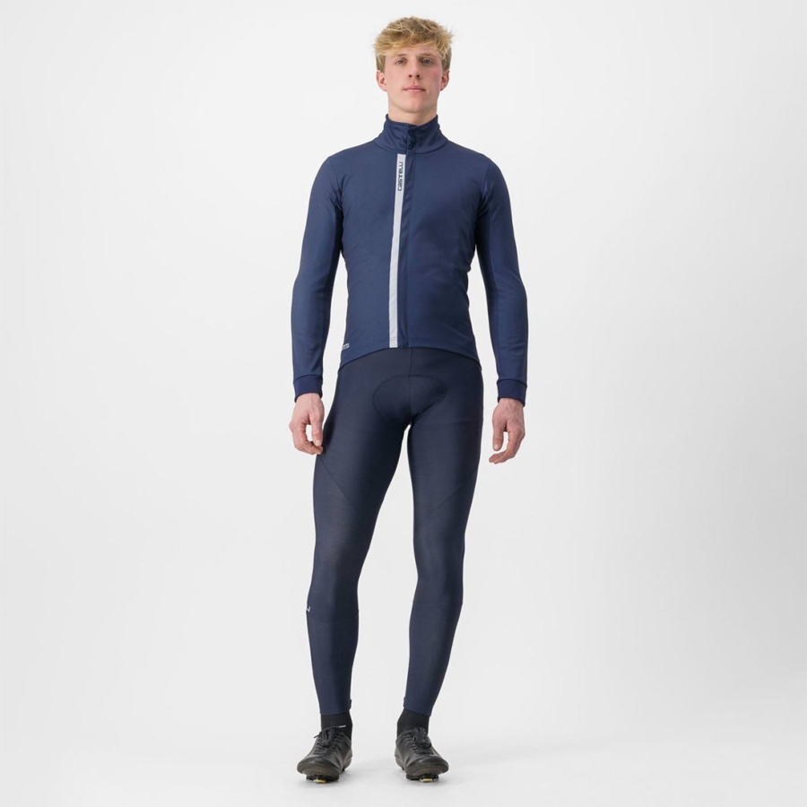 Castelli ENTRATA Jacken Herren Blau Silber | 91074-IPBA