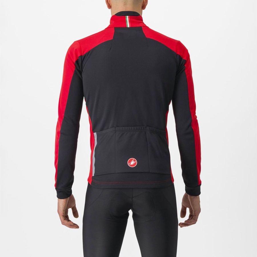 Castelli ENTRATA Jacken Herren Rot Schwarz Schwarz | 13490-XNSK