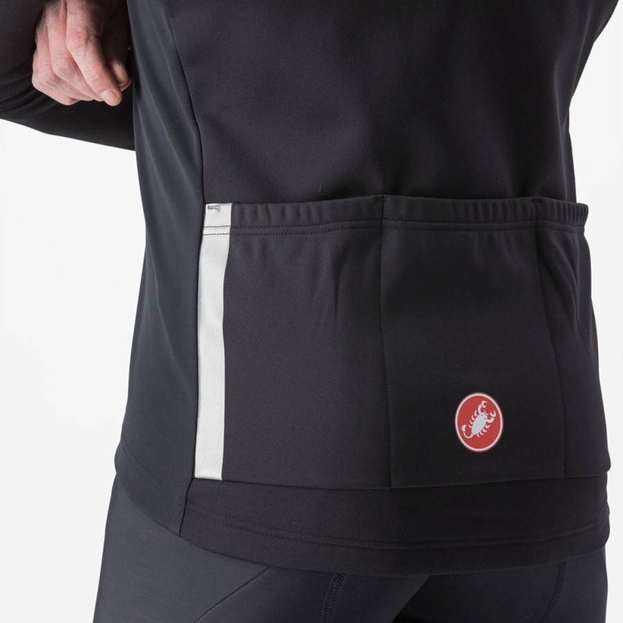 Castelli ENTRATA Jacken Herren Schwarz Rot | 14892-QYHU