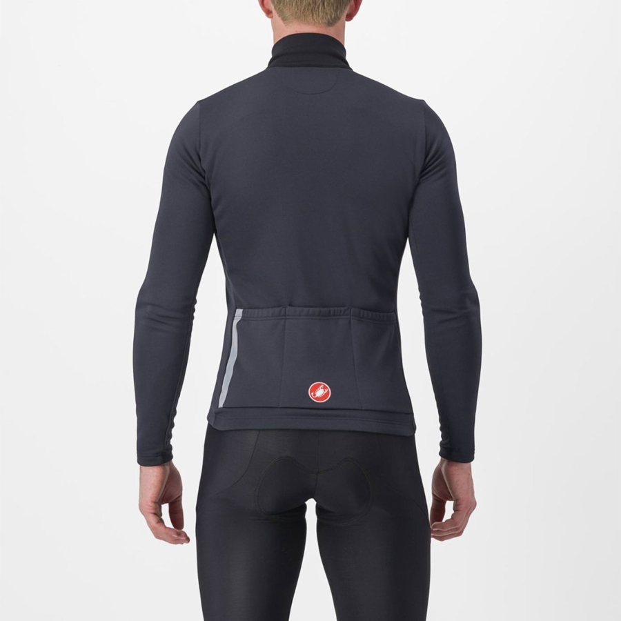 Castelli ENTRATA THERMAL Trikot Herren Schwarz Rot | 04328-YCXA