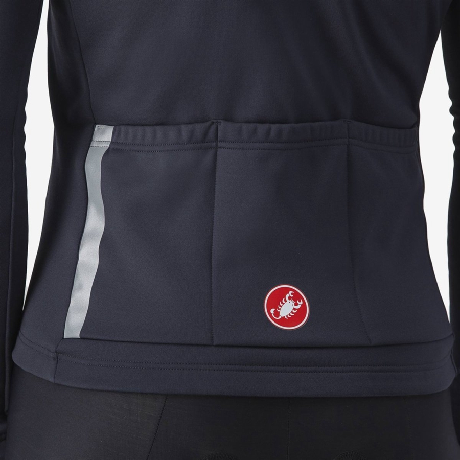 Castelli ENTRATA THERMAL Trikot Herren Schwarz Rot | 04328-YCXA