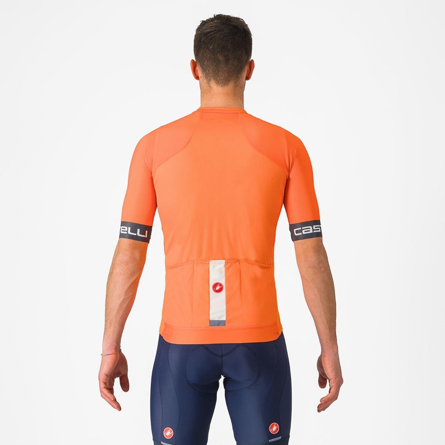 Castelli ENTRATA VI Trikot Herren Orange Dunkelgrau | 90468-OSMV