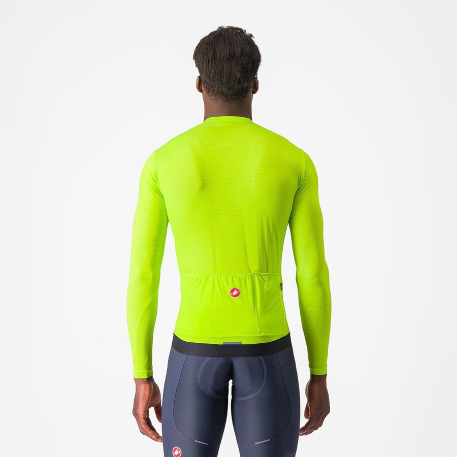 Castelli ESPRESSO LS Trikot Herren Hellgrün Tiefesgrün | 58462-KINY