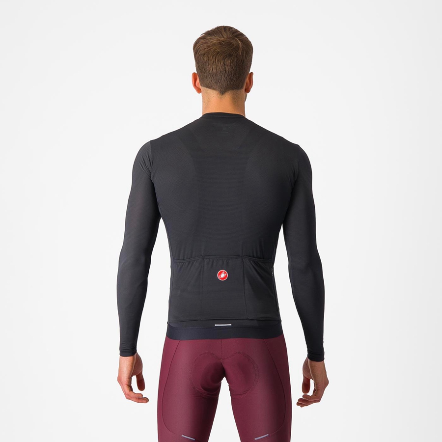 Castelli ESPRESSO LS Trikot Herren Schwarz Dunkelgrau | 51698-IMYU