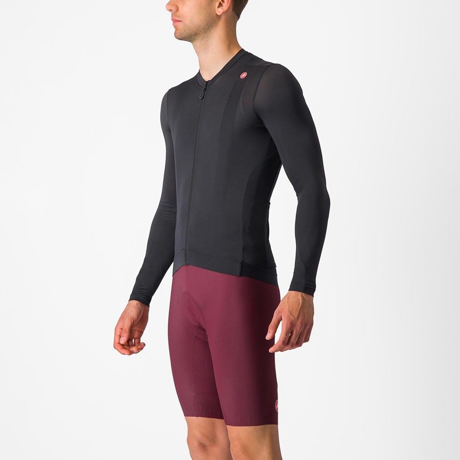 Castelli ESPRESSO LS Trikot Herren Schwarz Dunkelgrau | 51698-IMYU