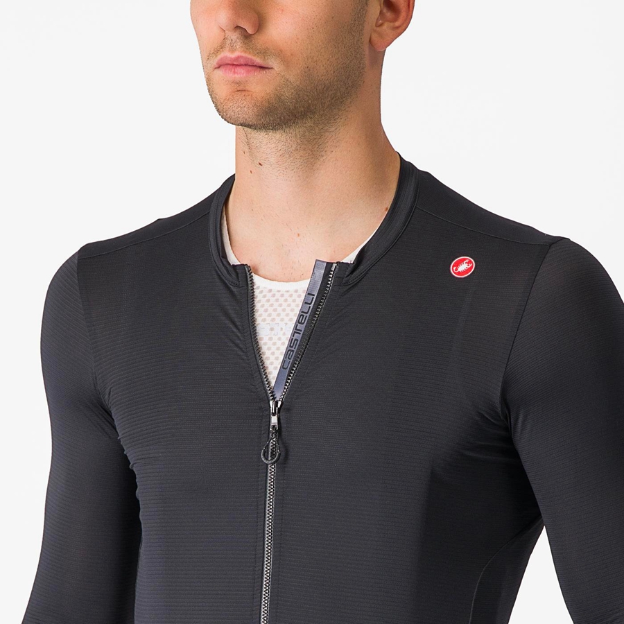 Castelli ESPRESSO LS Trikot Herren Schwarz Dunkelgrau | 51698-IMYU